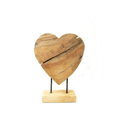 Serce z drewna tekowego na podstawie 40m